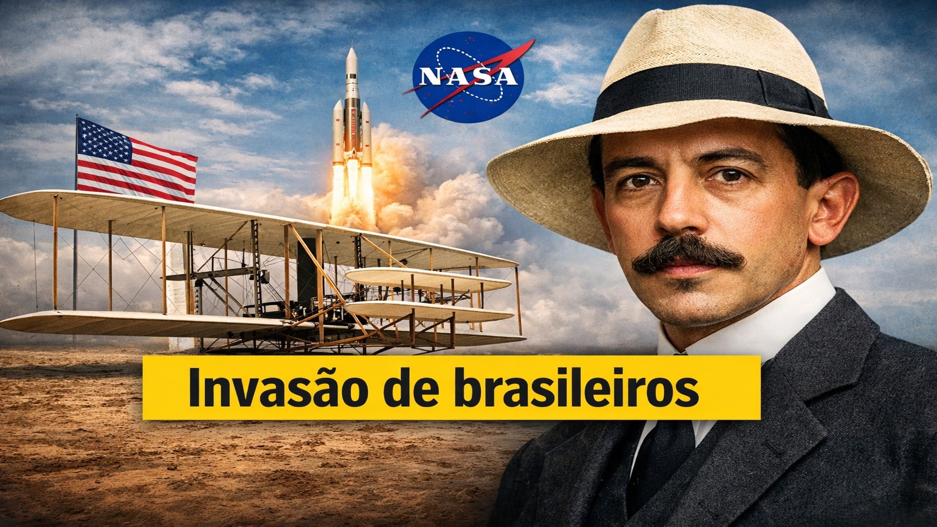 Post da NASA sobre voo de 1903 gera reação de brasileiros, que invadem comentários e defendem Santos Dumont como pioneiro da aviação.