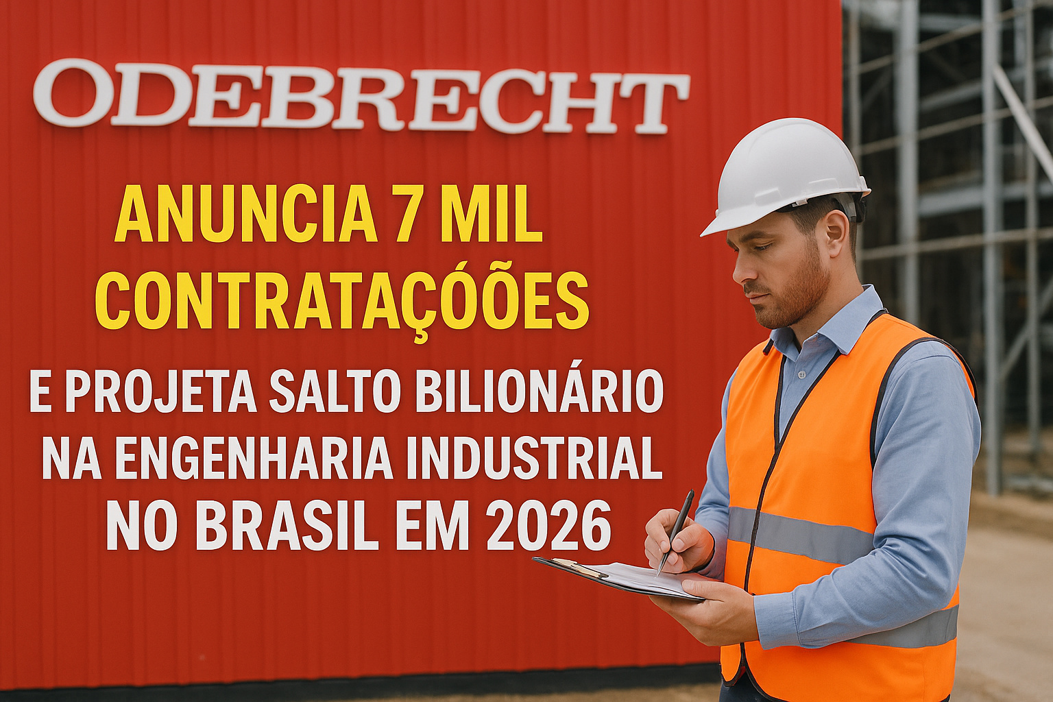 Odebrecht anuncia 7 mil contratações e projeta salto bilionário na engenharia industrial no Brasil em 2026