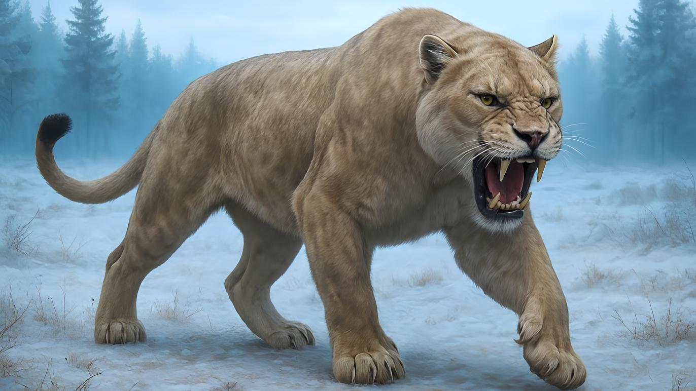 Maior que o leão africano e rival do tigre-siberiano: o Panthera atrox atingia até 420 kg, ultrapassava 3,5 metros de comprimento e entrou para a história como o maior felino que já existiu na Terra