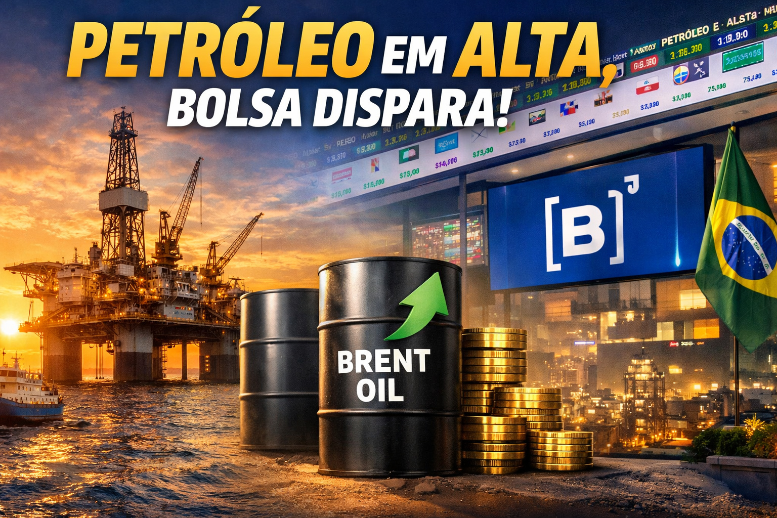 PetroReconcavo lidera alta com avanço do petróleo e impulsiona Petrobras e Prio