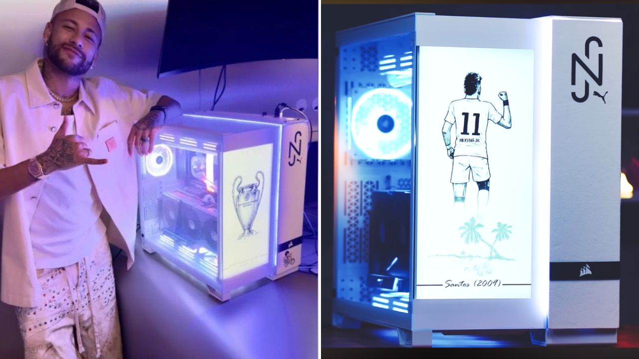 Descubra quanto custa montar um PC gamer com configuração inspirada na máquina do Neymar Jr., com componentes high-end que rodariam qualquer jogo em 4K.