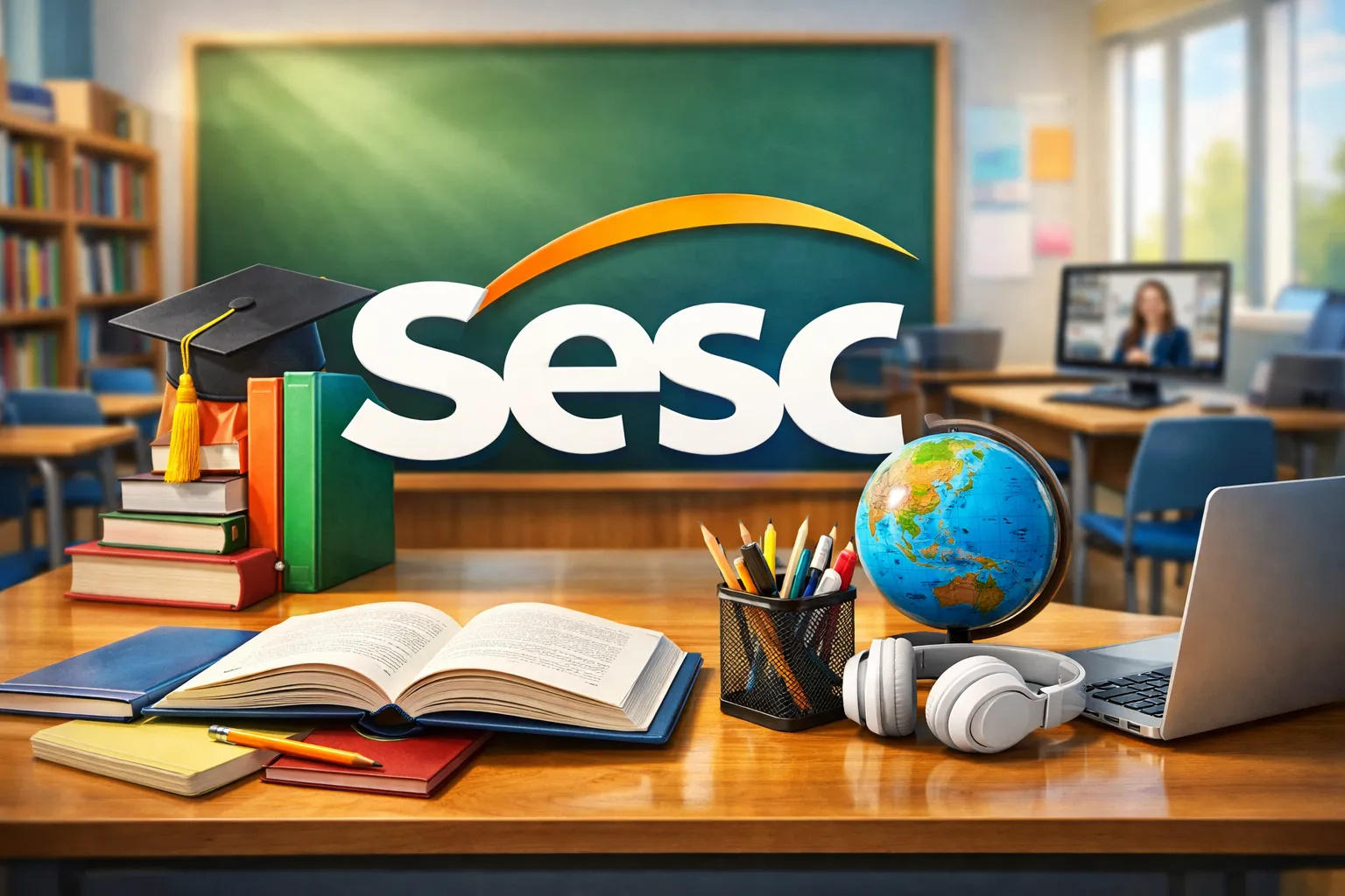 Sesc abre mais de 100 vagas gratuitas em Campina Grande para ensino fundamental, médio e qualificação profissional, com cursos presenciais e EAD