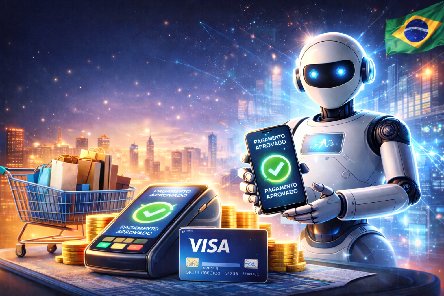 Visa aposta em Inteligência Artificial para automatizar transações bancárias e revolucionar a economia no Brasil