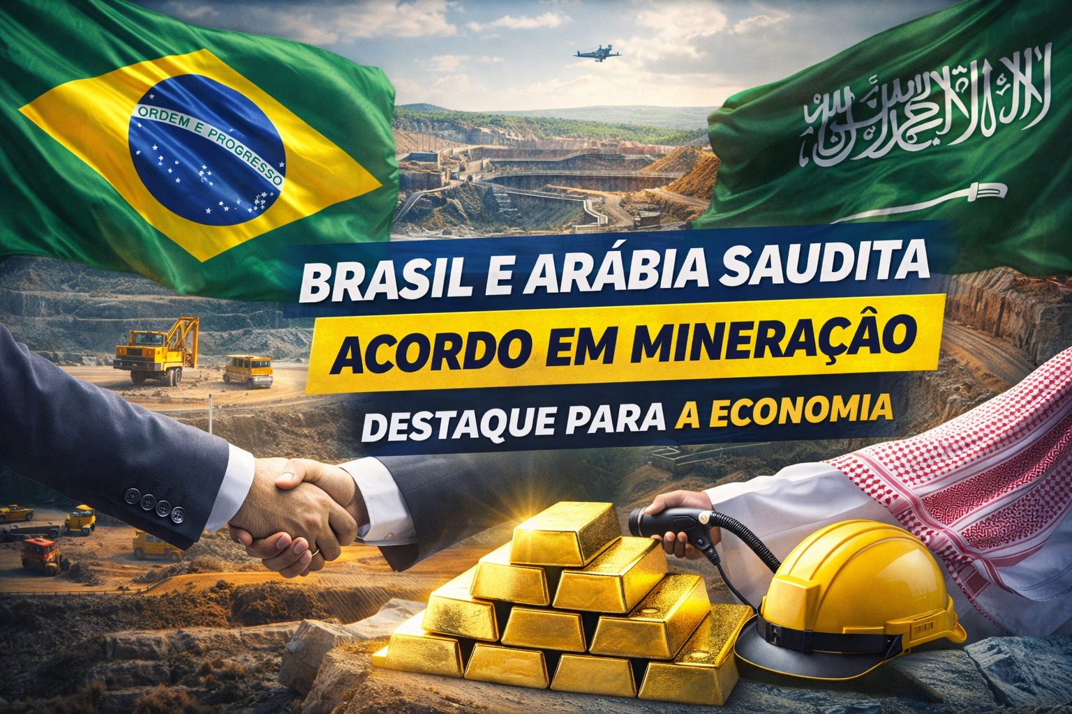 Brasil e Arábia Saudita fecham acordo em mineração e ampliam impacto na economia