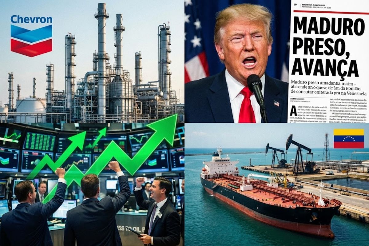 Chevron sobe com expectativa de acesso total ao petróleo da Venezuela; refinarias americanas e alívio de sanções animam investidores e redesenham o mercado.