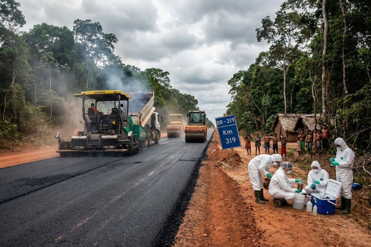 BR-319 na Amazônia pode romper isolamento biológico e liberar vírus e bactérias, elevando riscos à saúde pública segundo estudo científico recente.