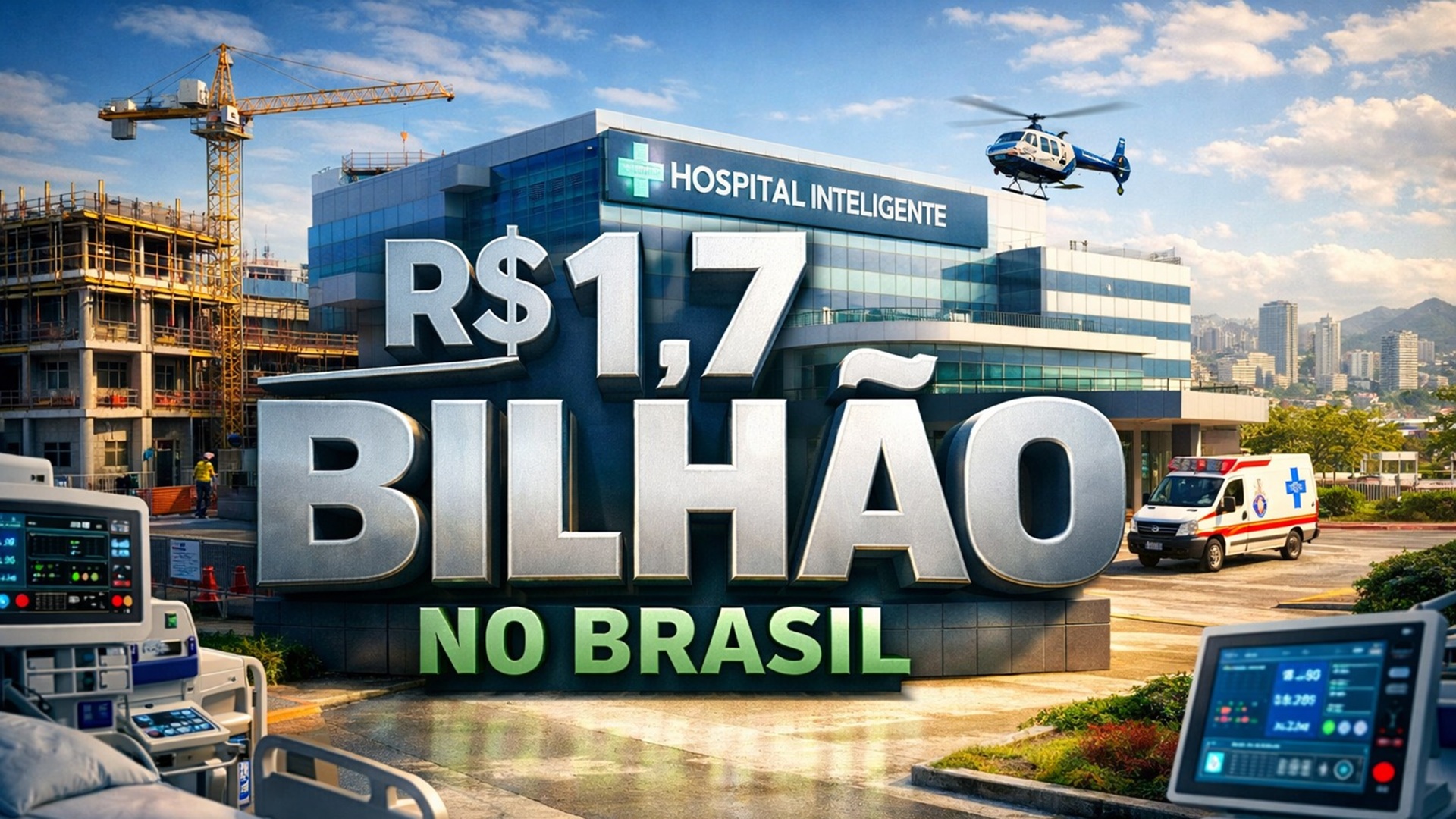 Hospital público inteligente será construído em São Paulo com R$ 1,7 bilhão do Brics, UTIs conectadas e capacidade de 200 mil atendimentos anuais pelo SUS.