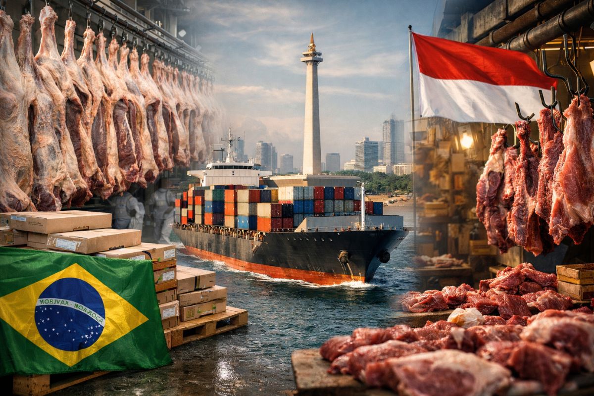 Indonésia amplia exportação e habilita frigoríficos para carne bovina; cotas da China pressionam o setor e elevam o total a 52 plantas.