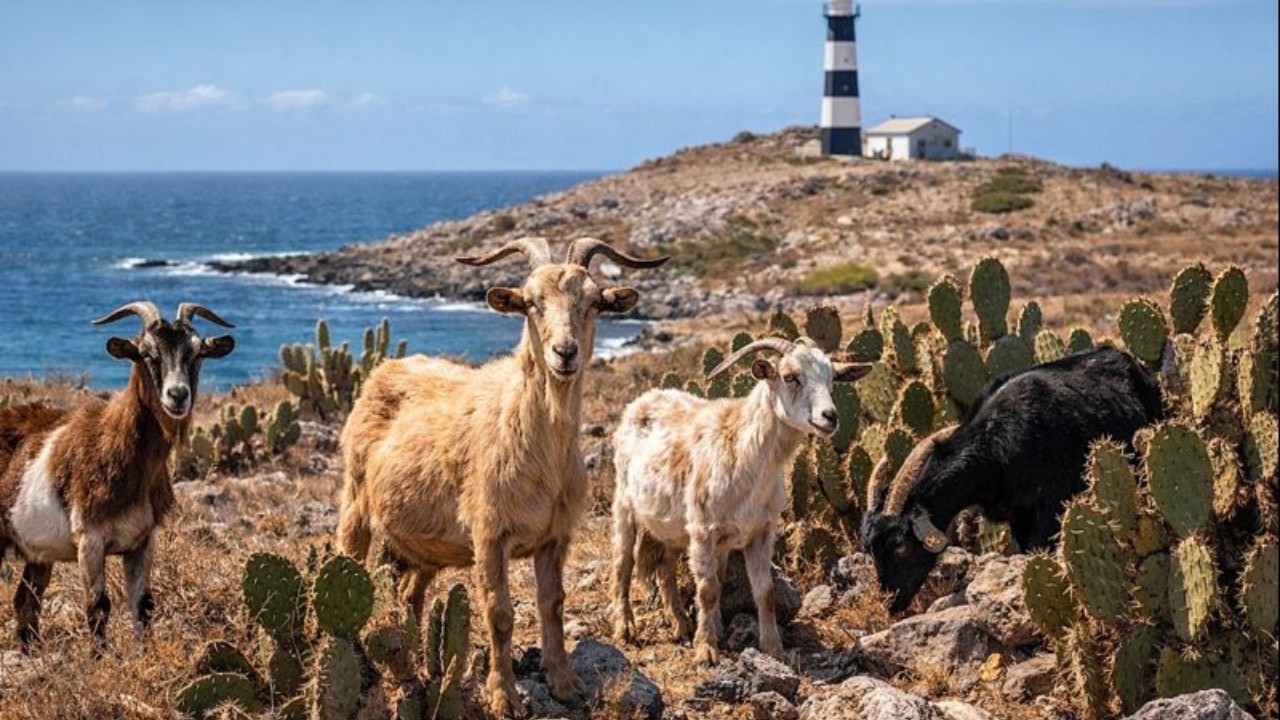 Cabras ferais viveram séculos sem água doce. Caso revela adaptação genética e reforça debates sobre conservação ambiental.
