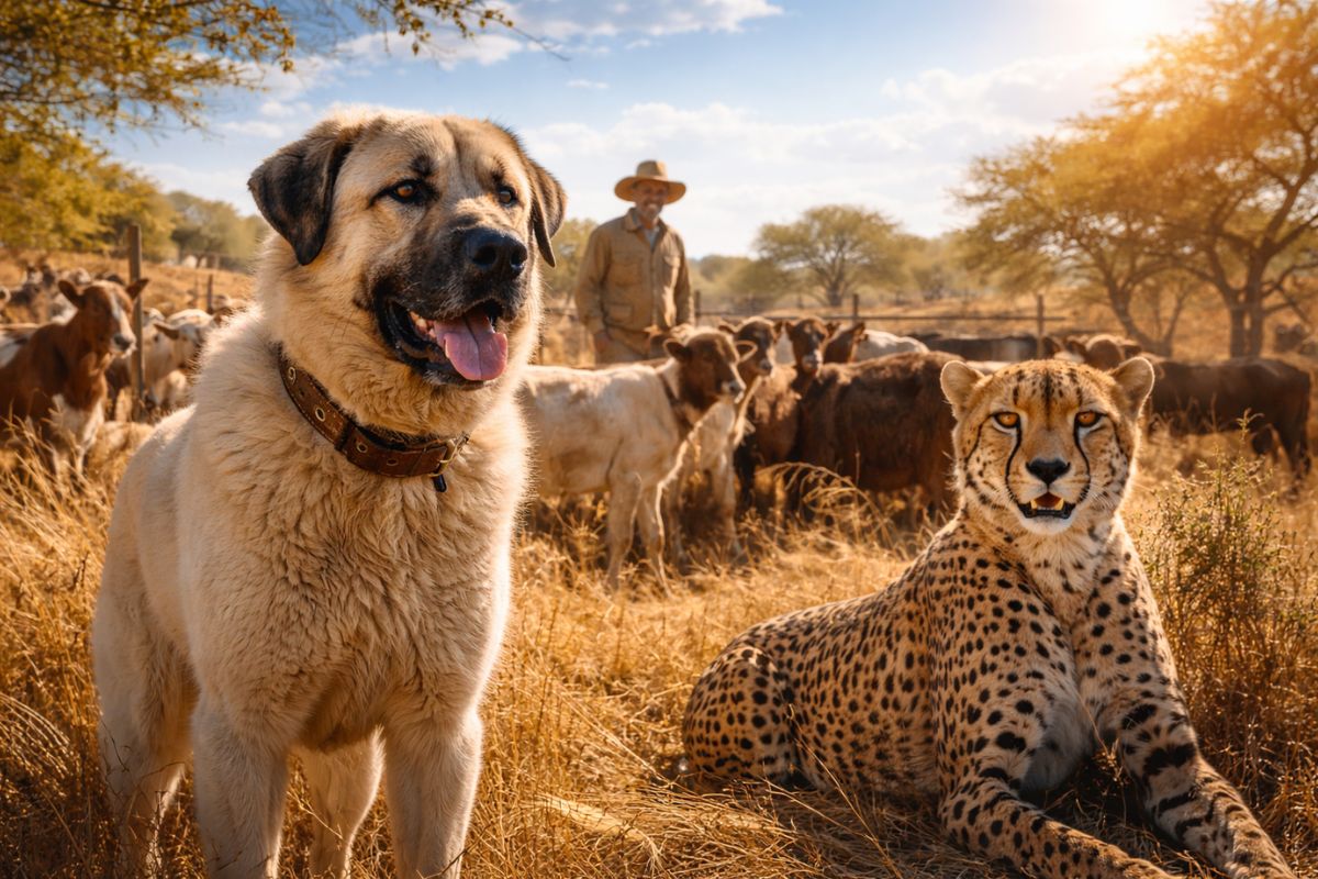 Cães de guarda na Namíbia estão salvando guepardos programa de 25 anos do Cheetah Conservation Fund com Pastores da Anatólia corta perdas de gado em 91% (2)