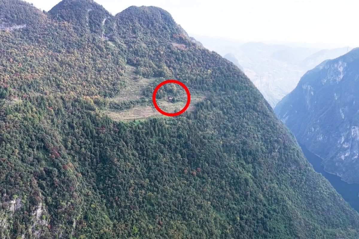 Família vive em penhasco isolado, em casa no penhasco acessada por trilha íngreme, usando água na gruta e cultivando socalcos agrícolas para sobreviver.