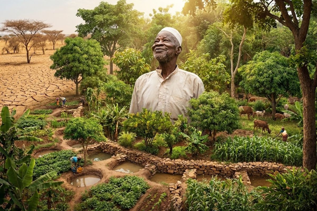 Agricultor de Burkina Faso usou a técnica zaï, criou floresta no Sahel e provou que regeneração combate a desertificação com trabalho e esperança.