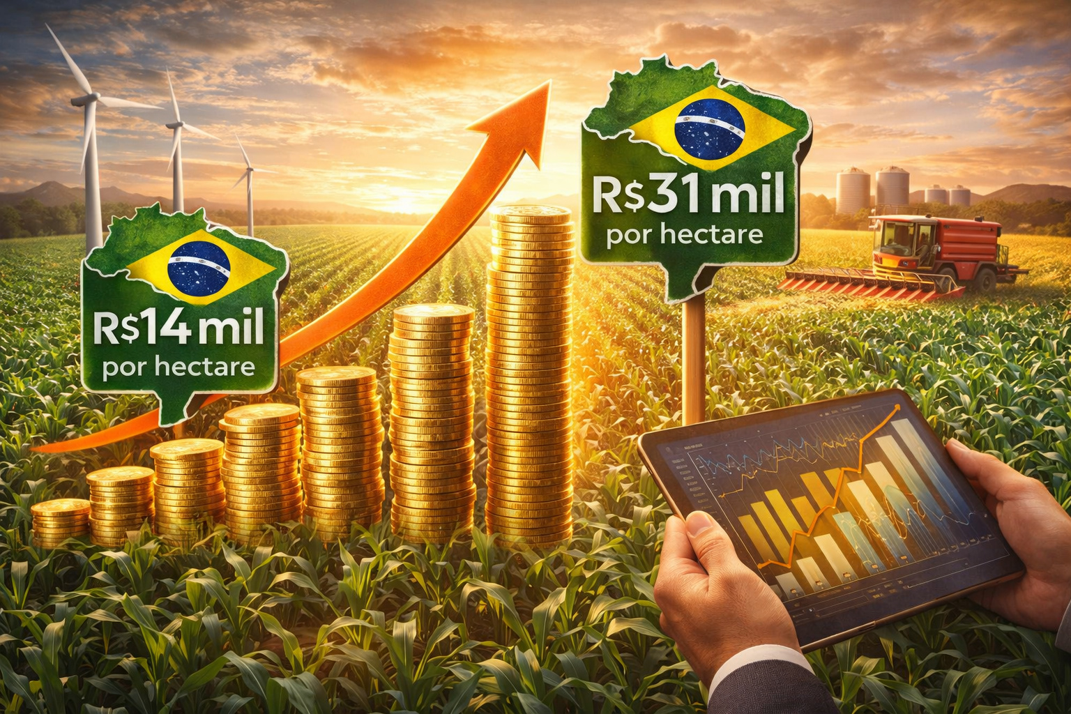 terras agrícolas - valorização - investimento