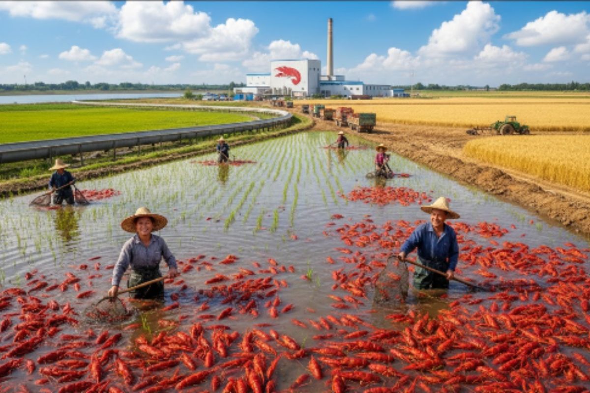 China transformou um invasor em solução lagostim americano vira indústria bilionária e “salva” arrozais degradados, mas troca terras de trigo por viveiros alagados