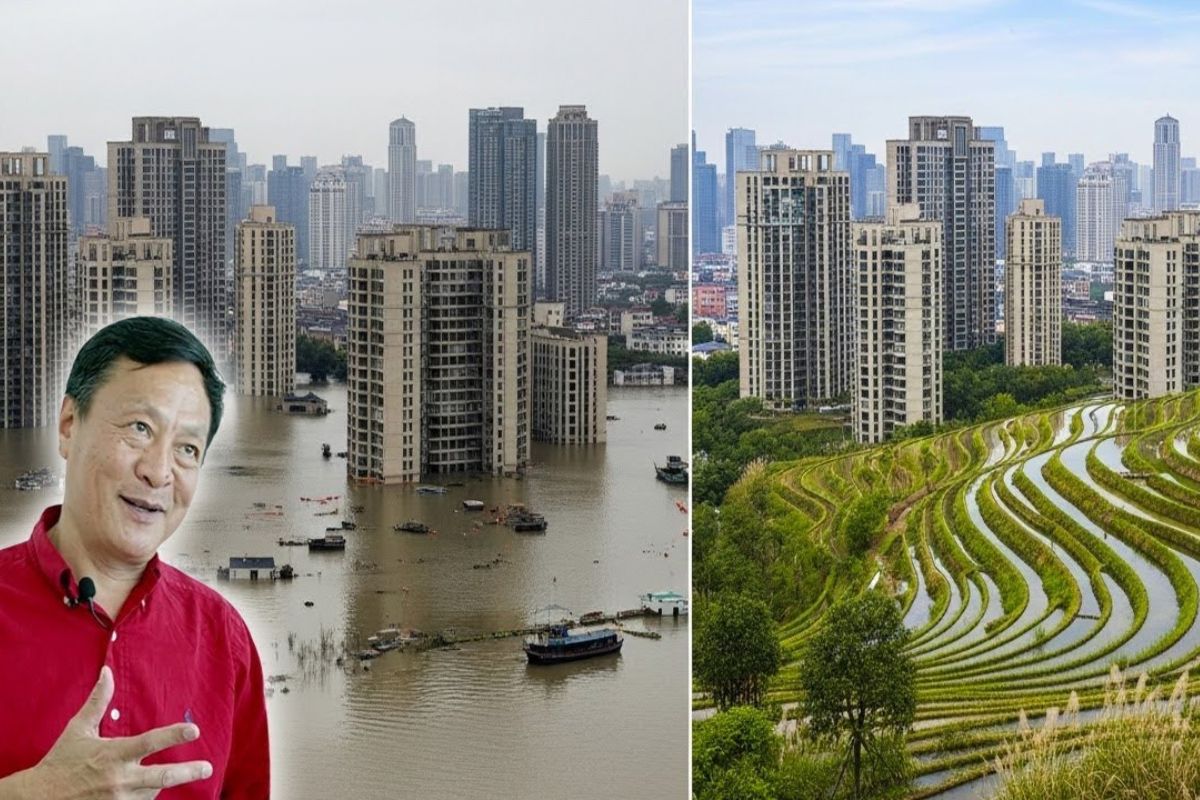 cidades esponja na China reduzem enchentes, substituem concreto e recuperam rios com parques, zonas úmidas e drenagem natural.