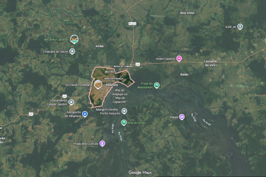 Altamira, ciudad brasileña del Pará, enfrenta deforestación en la Amazonía y tiene un área gigante con poca población.