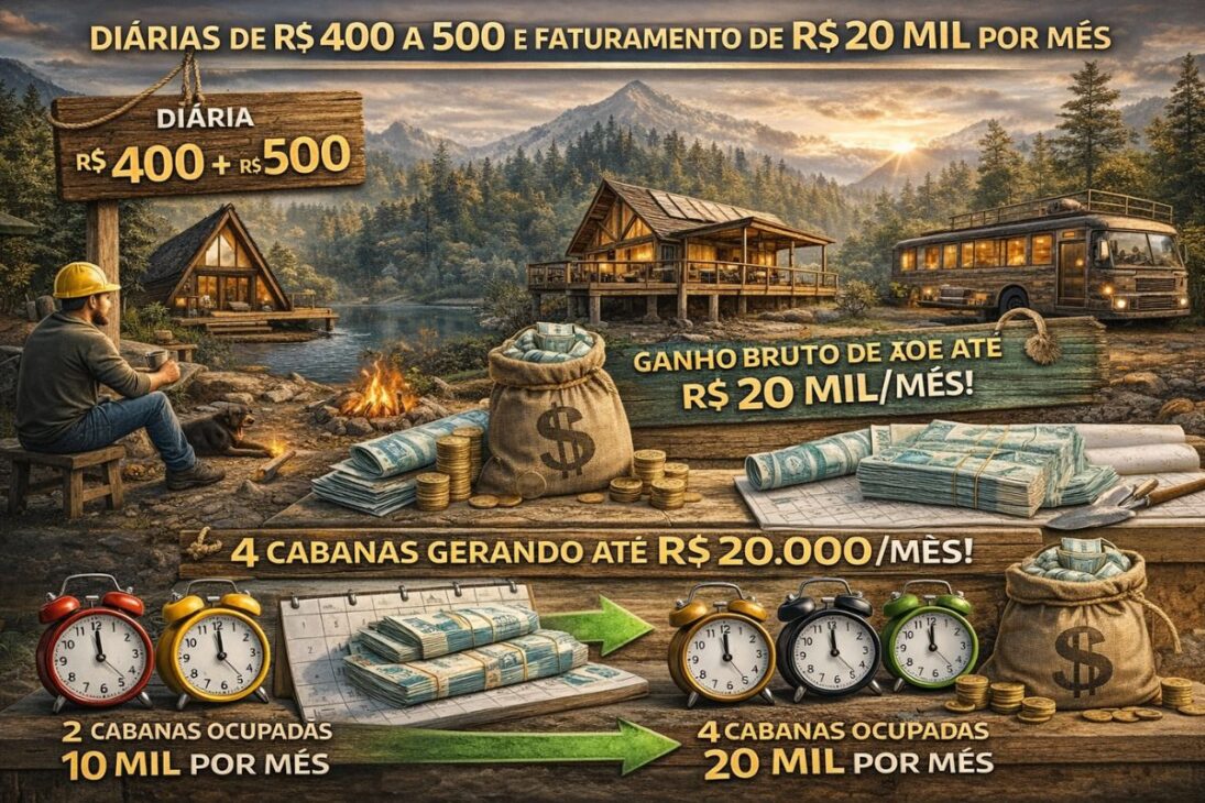 Ex-caminonero construye cabañas solo en medio de la selva con bañera para huéspedes y muestra cómo cabañas simples se convierten en un negocio lucrativo.