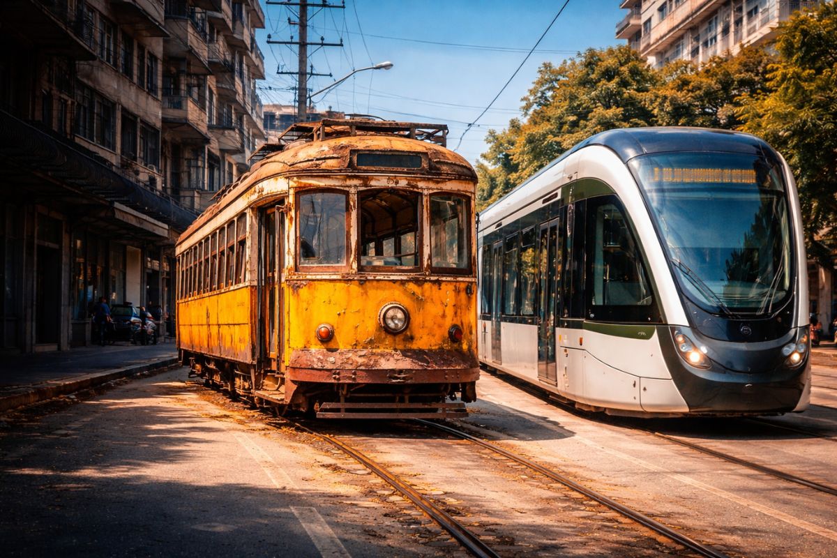 Com Santa Teresa resistindo como último bonde do Rio, o Brasil desmontou o transporte sobre trilhos enquanto Lisboa integrou 58 eléctricos, e agora corre
