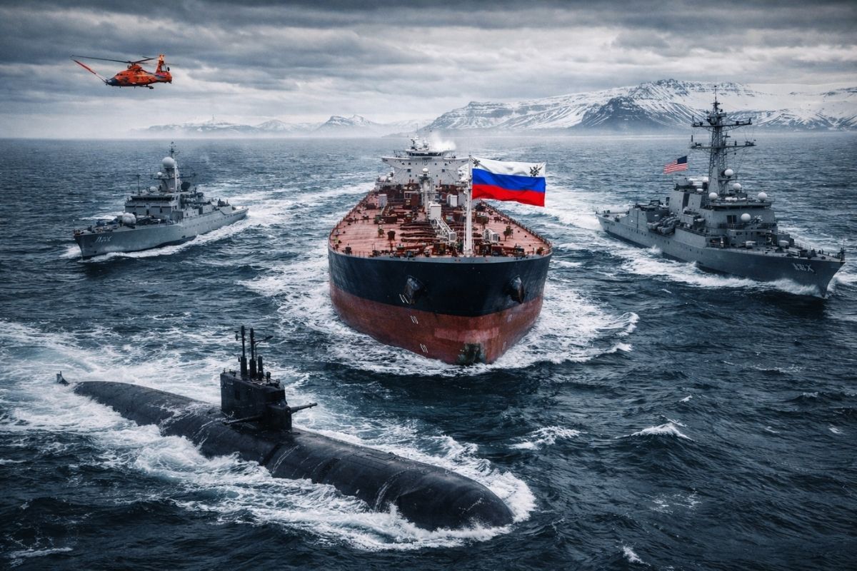 petroleiro troca bandeira, tenta furar bloqueio ligado à Venezuela e termina cercado perto da Islândia, em um caso que mistura perseguição, política e risco de escalada no mar.