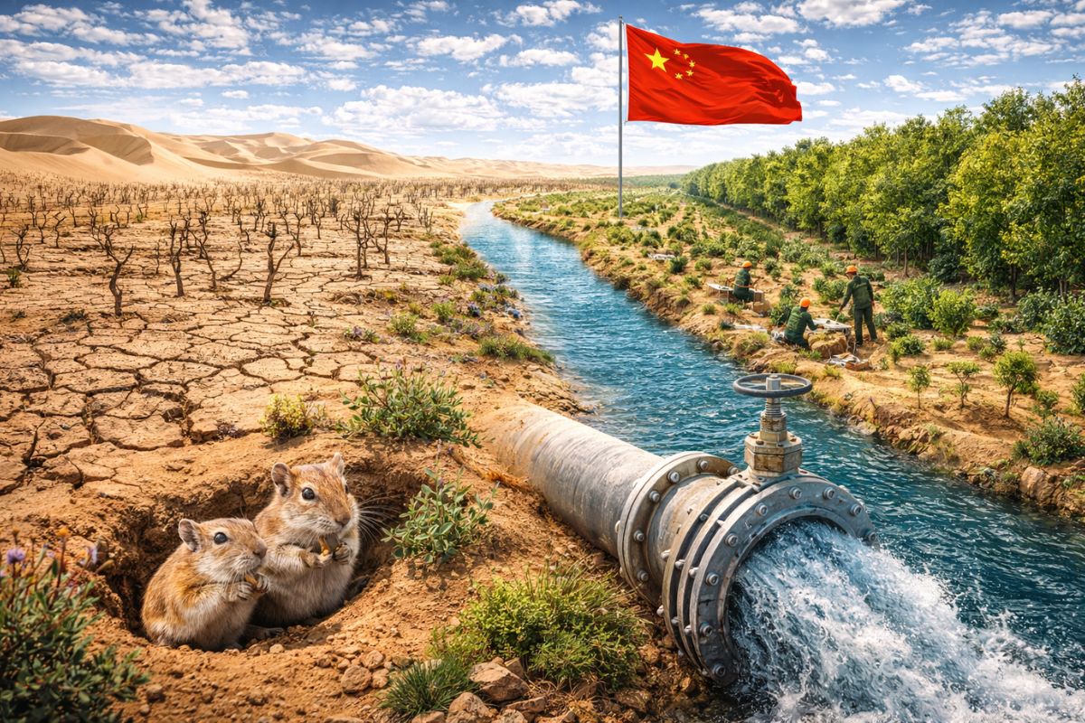 Desertificação engole 7 milhões de hectares por ano, e a China reage com muralha verde, mas 85% das árvores morrem; agora aposta em espécies nativas, roedores (2)