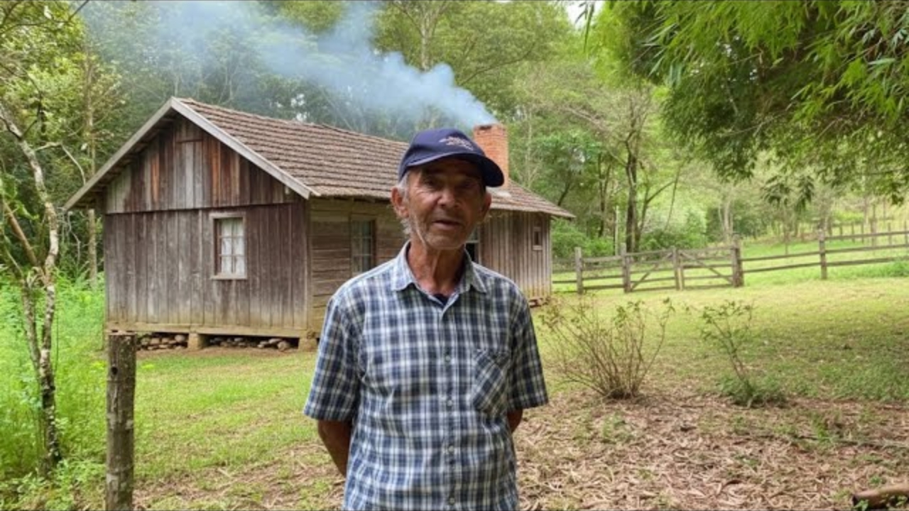 Homem de 74 anos mora sozinho no interior sem luz e sem torneira, carrega água do poço em garrafas, cozinha no fogão a lenha e emociona ao dizer que quer apenas uma casinha nova