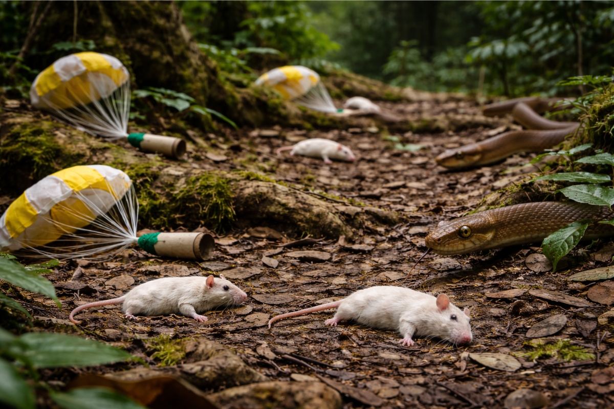 EUA usam 2.000 ratos com paracetamol para reduzir cobras invasoras nos bosques e proteger a fauna e a rede elétrica
