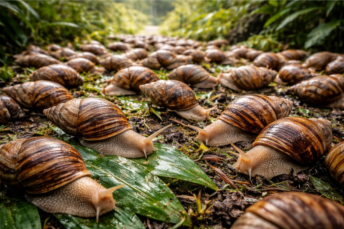 Um caracol invasor transformou o Havaí em alerta ambiental, destruiu plantações, ameaçou espécies nativas e ainda puxou um controle biológico desastroso