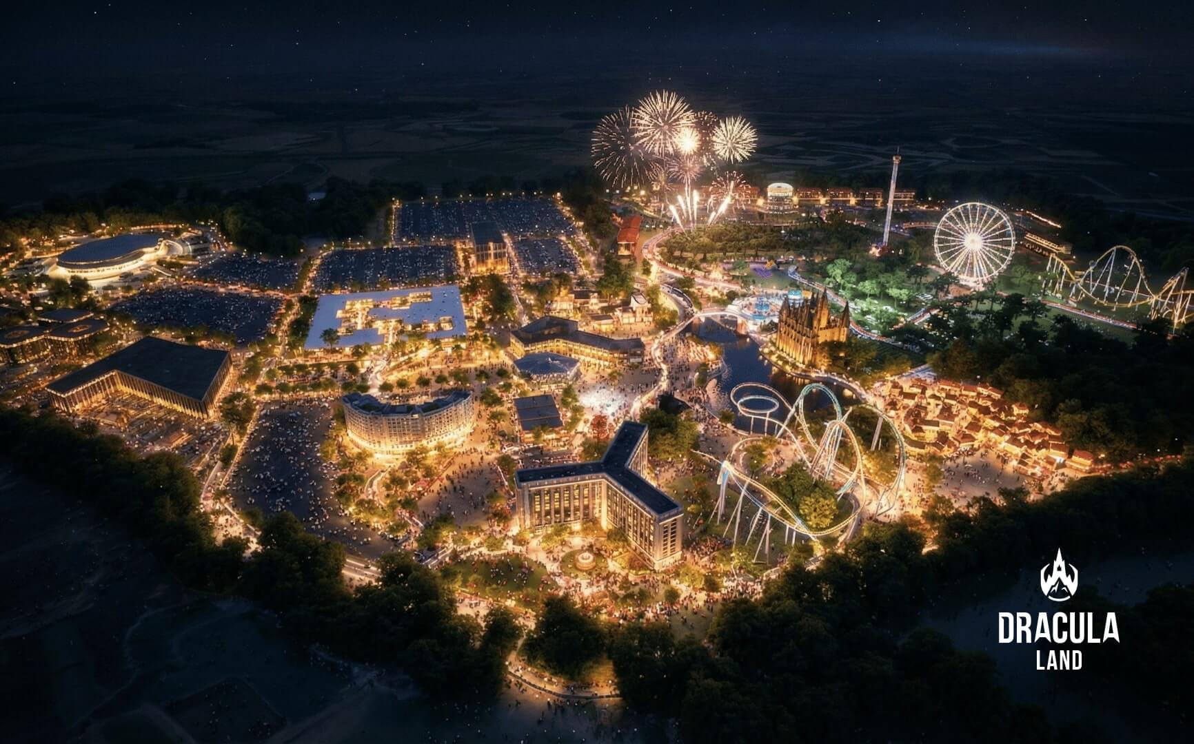 O DraculaLand, na Romênia, prevê 160 hectares, mais de 780 mil m² de parque temático e investimento de US$ 1 bilhão para criar um megacomplexo turístico inspirado em Drácula.