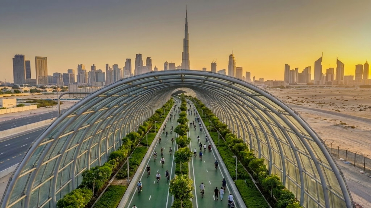 Dubai aposta em megaconstrução bilionária de 93 quilômetros de túnel climatizado para ciclistas e pedestres; projeto The Loop promete surpreender o transporte e mobilidade urbana no mundo