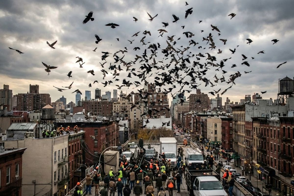 Corvos se espalham pelo Quênia após tentativa de controle com predadores sair do controle, gerando crise nas cidades, prejuízos à agricultura e um desastre ambiental que expõe falhas graves na gestão urbana.