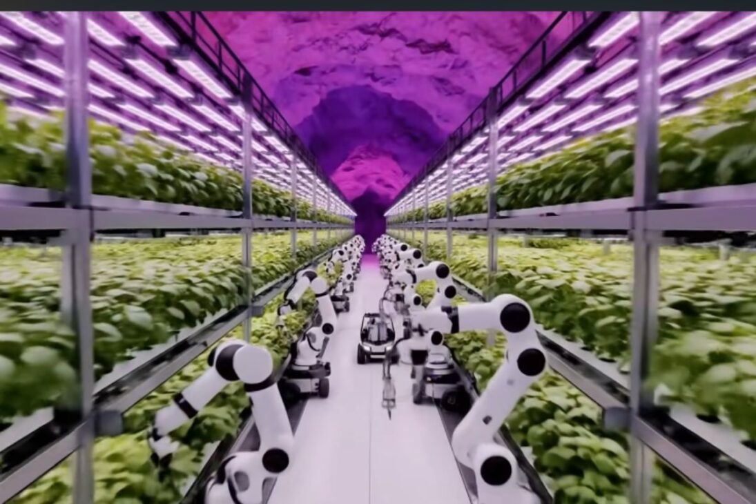 Vea cómo una ciudad subterránea en Marte construida por robots en Marte usa granja solar en Marte, reactor nuclear en Marte y sustenta una colonia en Marte.