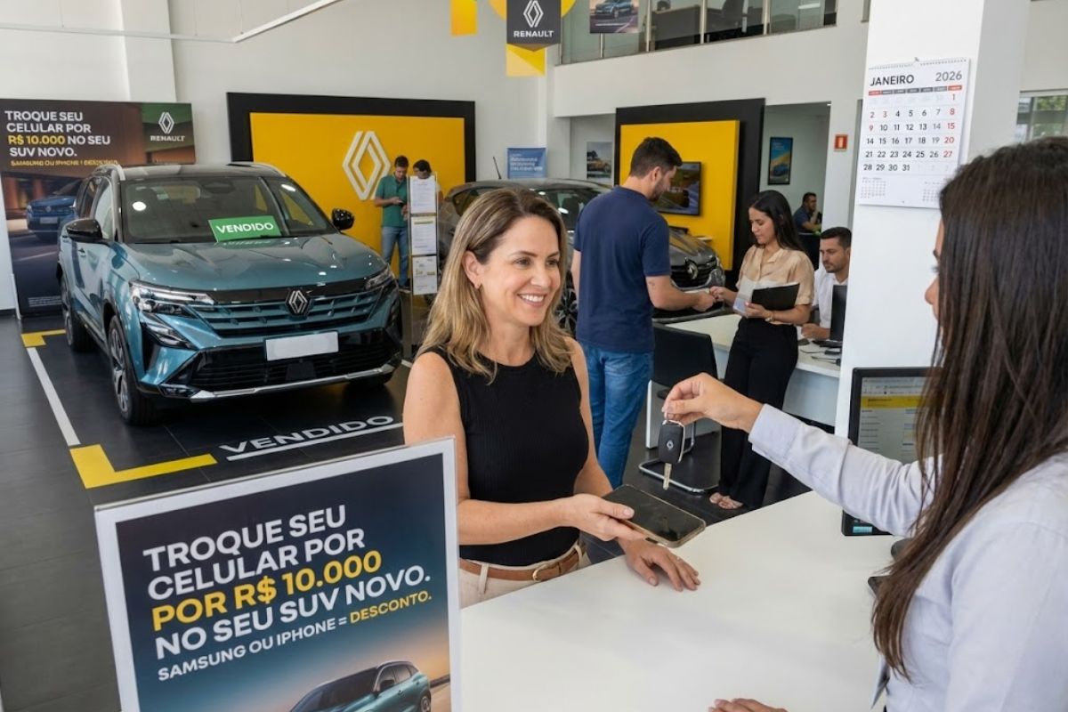 SUV novo Renault Boreal pode ser comprado com desconto de R$ 10 mil na Fast Shop usando troca de celular em campanha válida no Brasil em janeiro de 2026