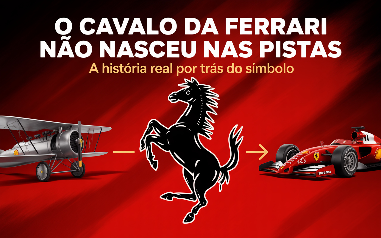 O cavalo da Ferrari não nasceu nas pistas: a história real por trás do símbolo que veio da guerra e virou o emblema mais famoso do automobilismo