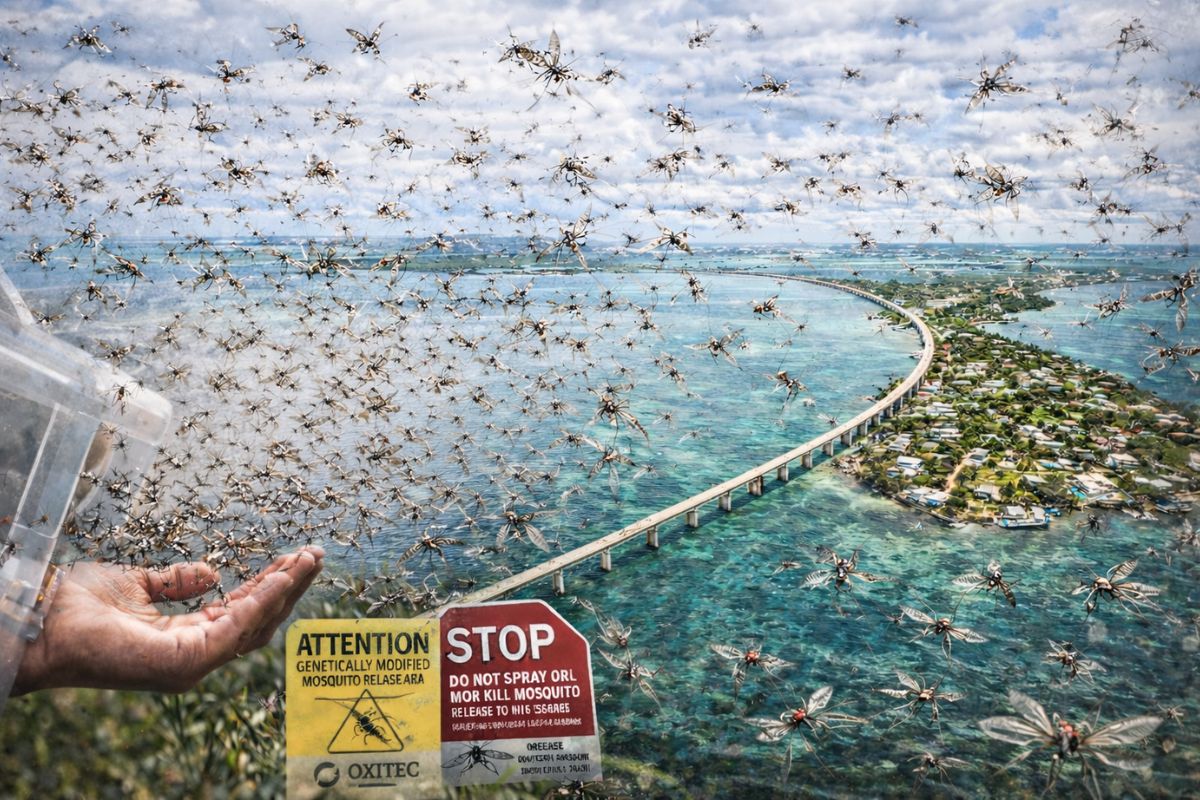 Flórida libera milhões de mosquitos geneticamente modificados da Oxitec nos Florida Keys para tentar reduzir dengue e zika em até 95%, num experimento real (3)