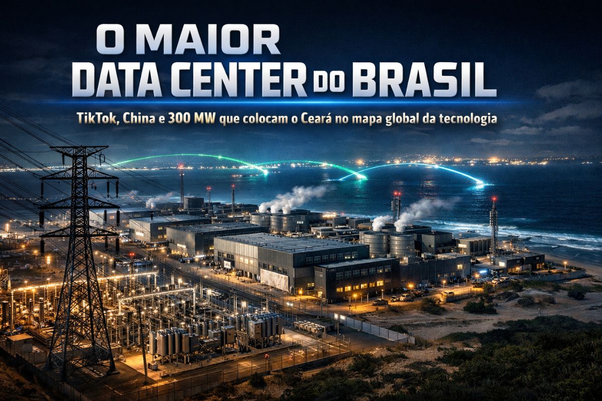 Gigante chinesa anuncia investimento bilionário em mega data center do TikTok no Ceará, com consumo de energia equivalente a uma cidade inteira, ambição global e impactos ambientais