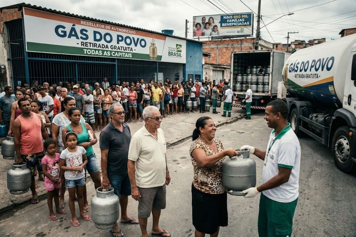 Gás do Povo amplia Auxílio Gás via Cadastro Único com botijão de gás grátis retirado em revendas credenciadas para milhões de famílias