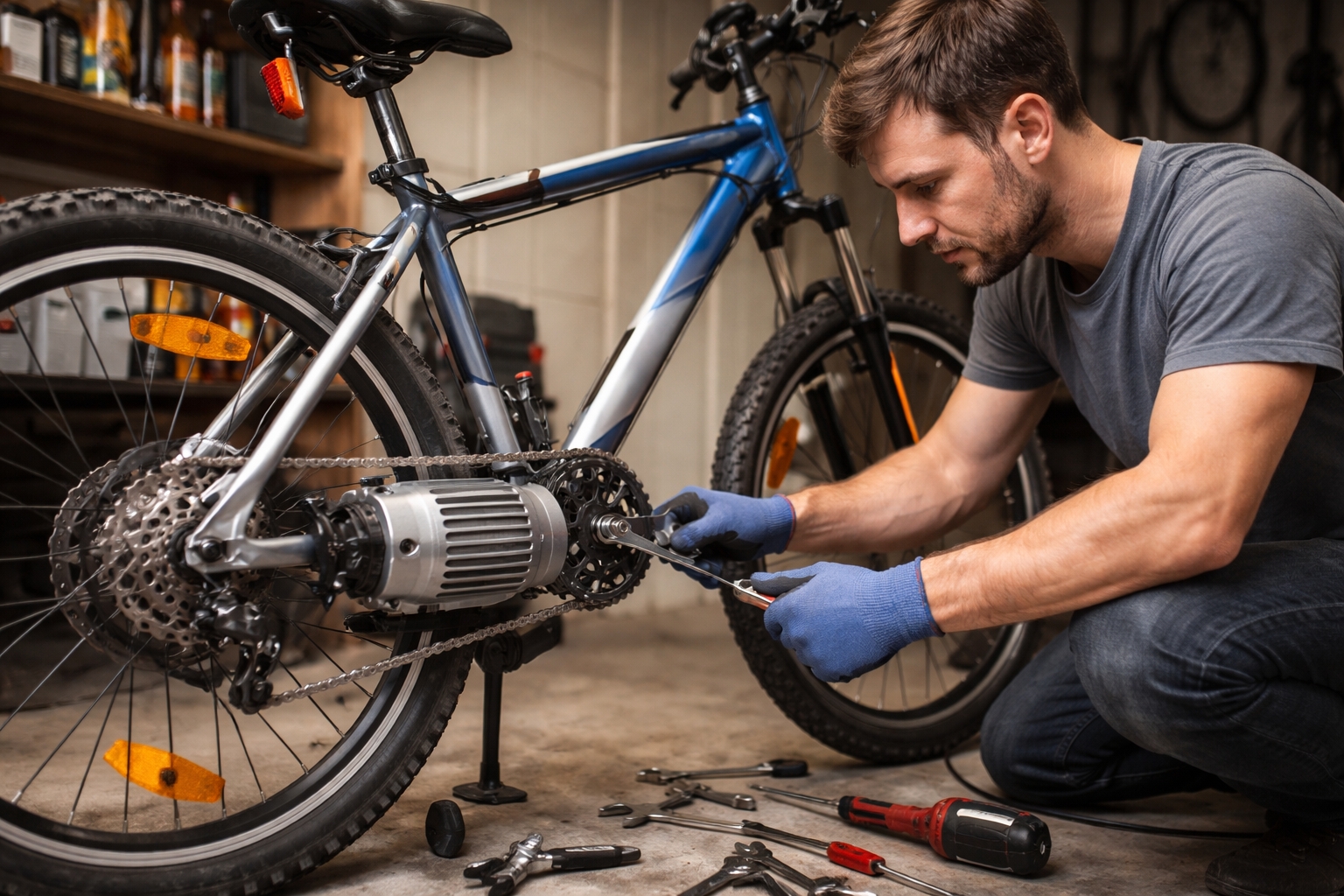 bicicleta elétrica - bicicleta - motor elétrico - motor 500w - corrente - roda traseira - transmissão