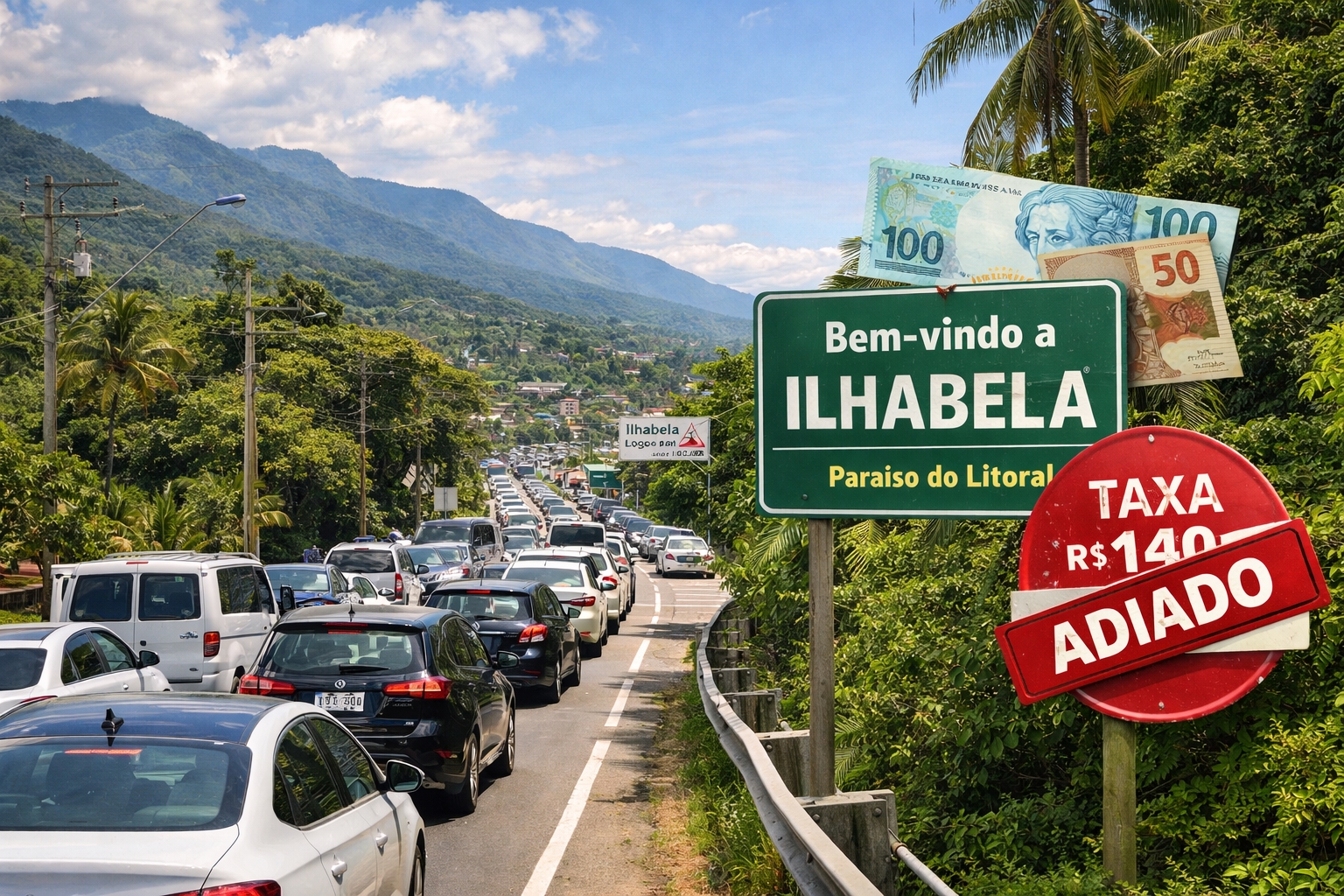 Ilhabela adia cobrança de taxa para turistas no valor de até R$ 140 por dia e alivia o bolso do motorista que deseja visitar uma das praias mais incríveis do mundo