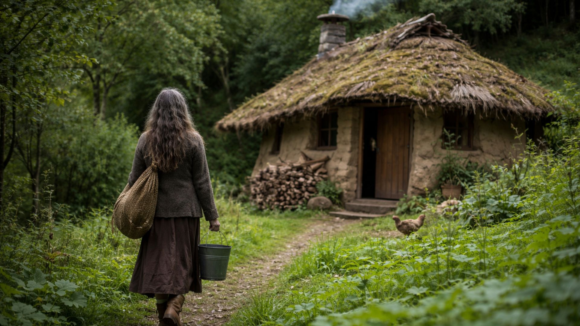 Mulher vive em cabana de barro no País de Gales e passa anos sem água encanada e eletricidade, segundo registros jornalísticos sobre vida fora da rede.