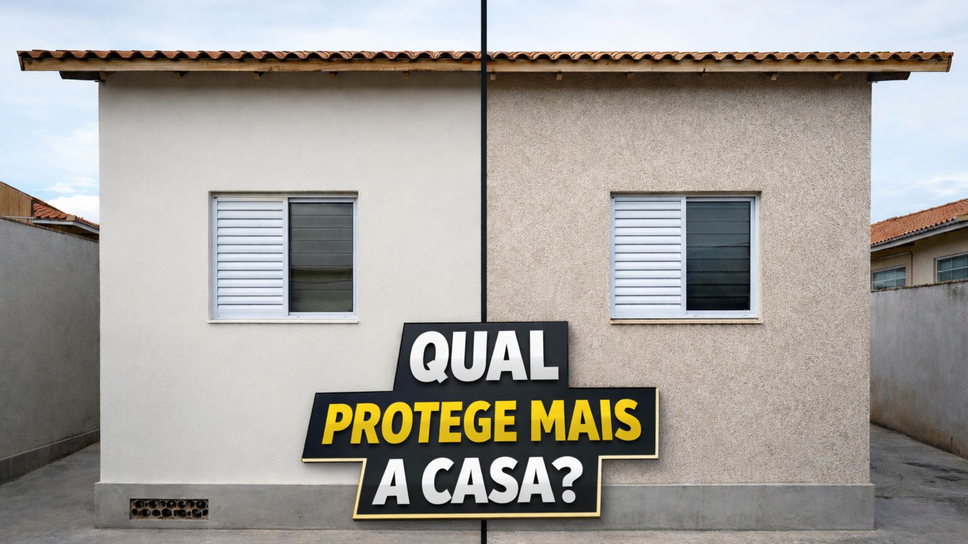 Comparação mostra quanto custa proteger a fachada de casa popular com pintura acrílica comum ou textura acrílica, analisando preço por m², manutenção e resistência à umidade.