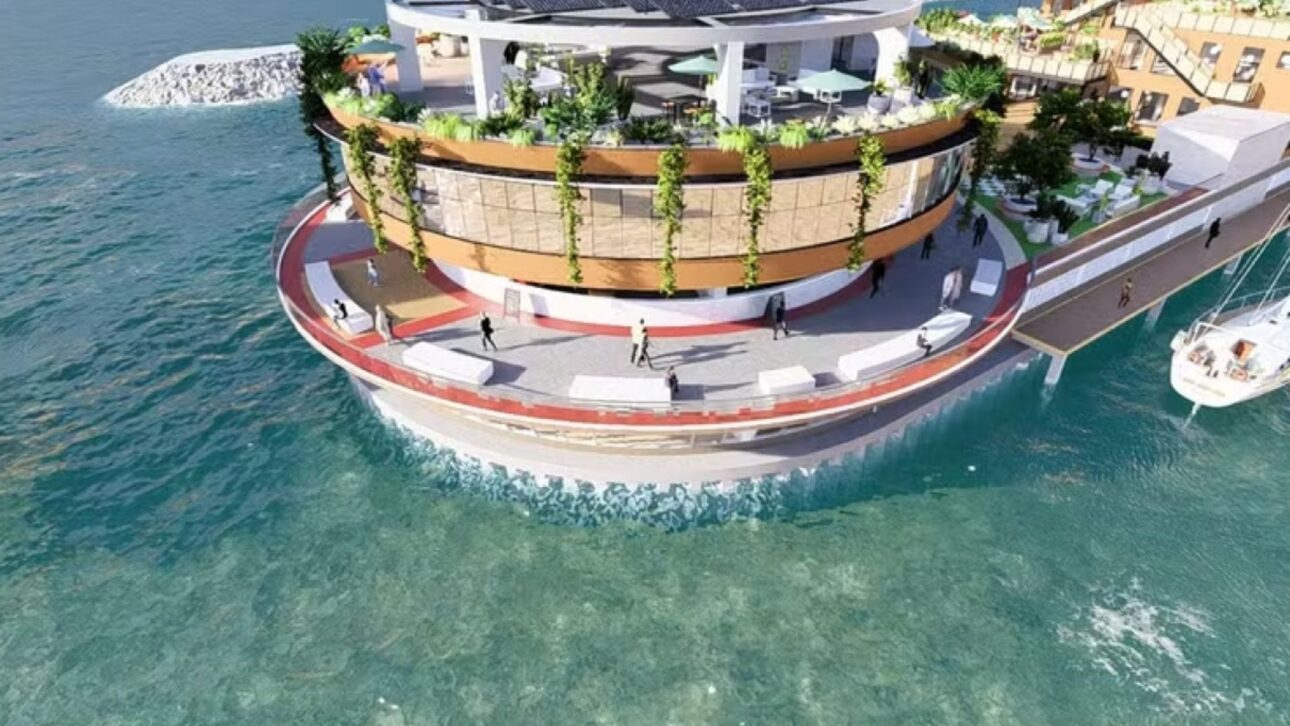 Centro comercial sobre el mar en Itapema reúne Hard Rock Cafe, más de 50 operaciones y vista panorámica, impulsionando turismo y mercado inmobiliario en la costa catarinense.