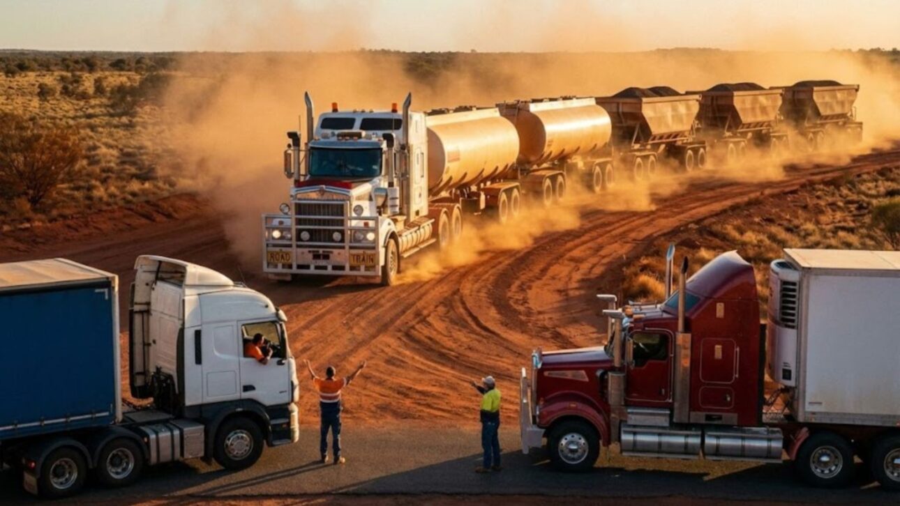 Entienda Por Qué Australia Adoptó Camiones De Hasta 53,5 Metros Y Cómo Los Road Trains Sostienen La Logística En El Interior Del País.