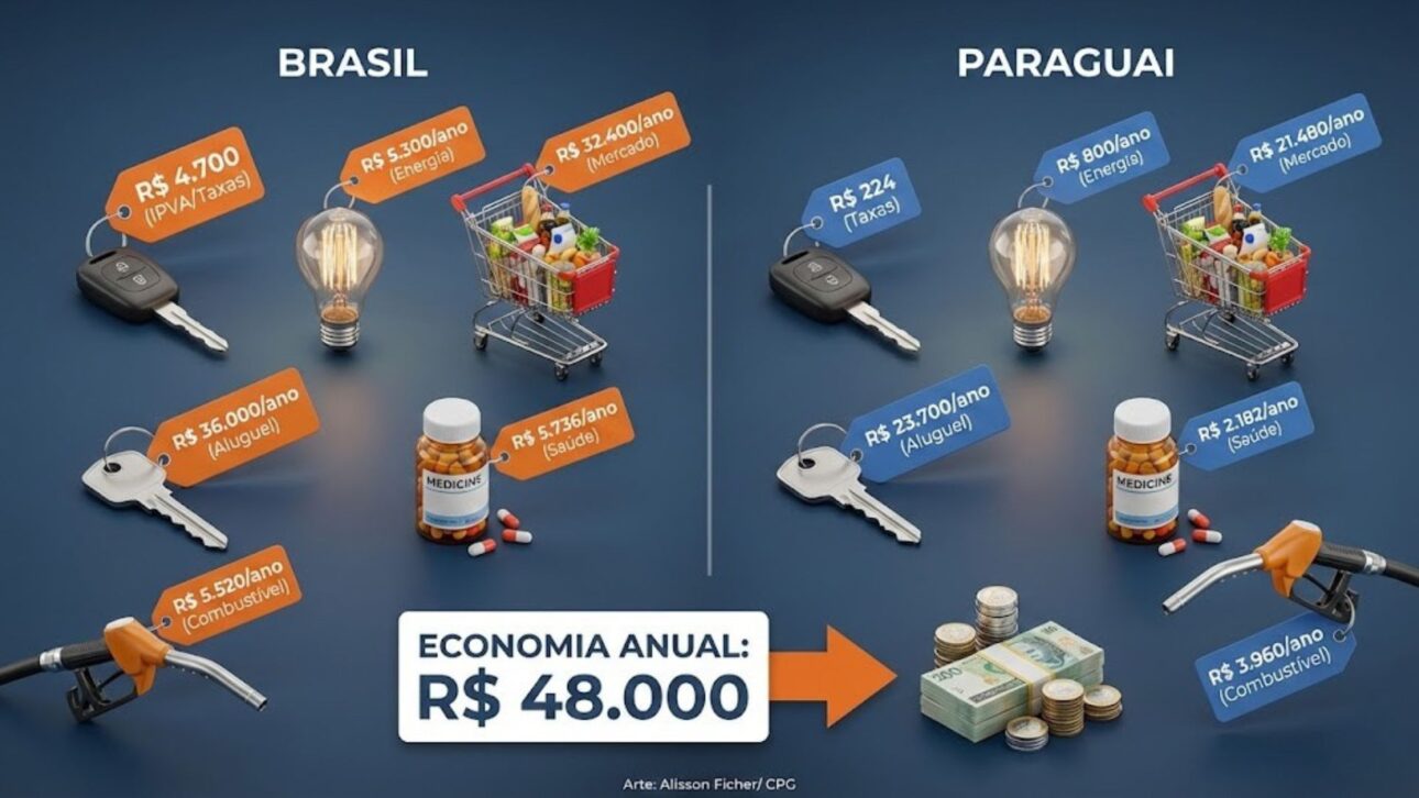 Comparación Real De Gastos Muestra Como Un Brasileño Redujo Gastos Al Vivir En Paraguay Y Ahorró Más De R$ 48 Mil Por Año.