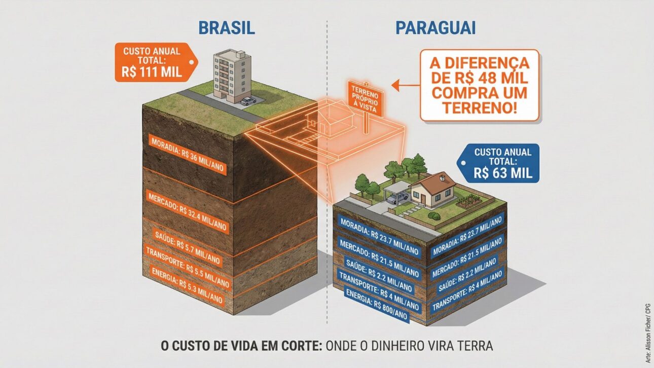 Comparación Real De Gastos Muestra Como Un Brasileño Redujo Gastos Al Vivir En Paraguay Y Ahorró Más De R$ 48 Mil Por Año.