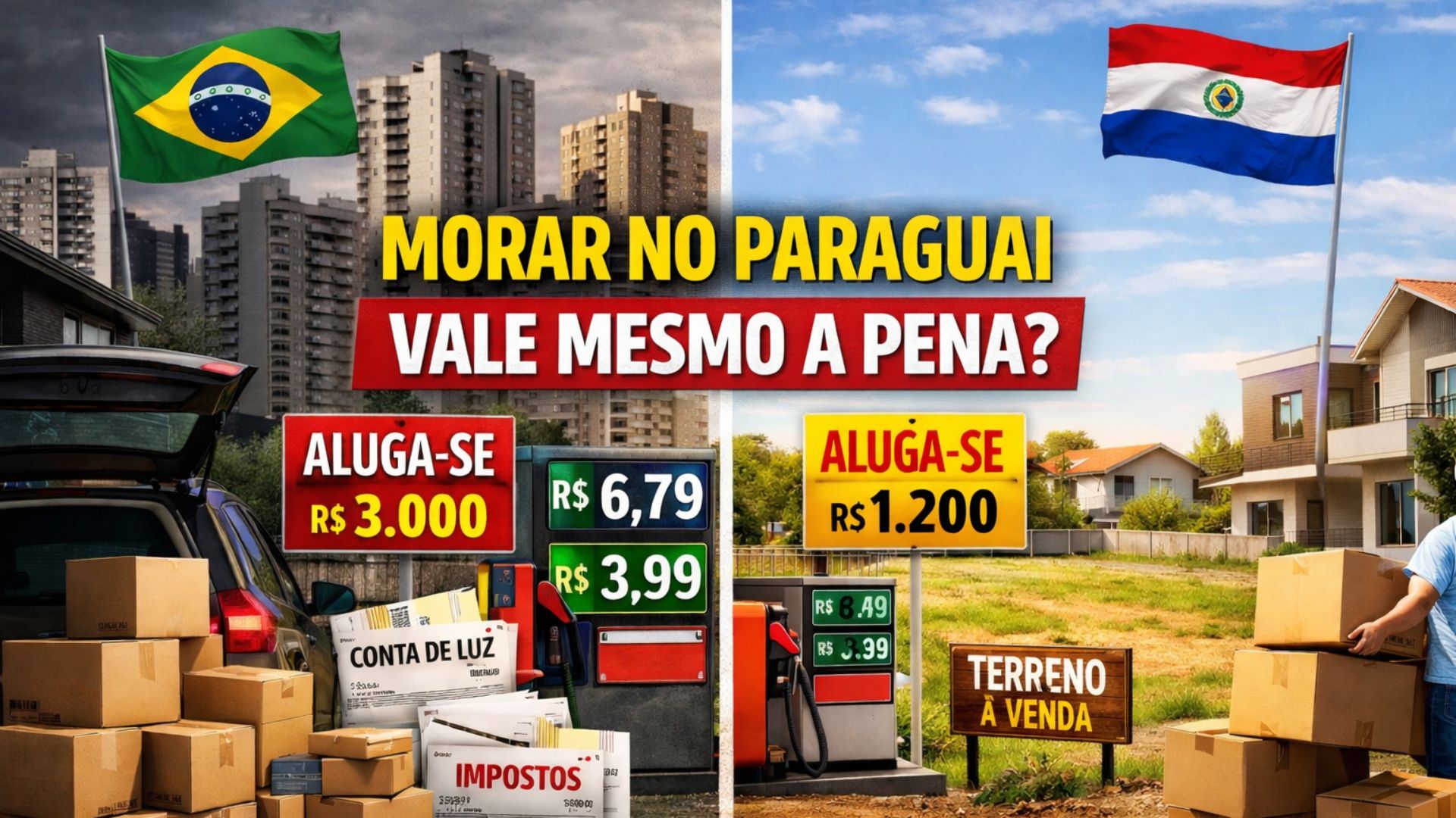 Comparação real de gastos mostra como um brasileiro reduziu despesas ao morar no Paraguai e economizou mais de R$ 48 mil por ano.
