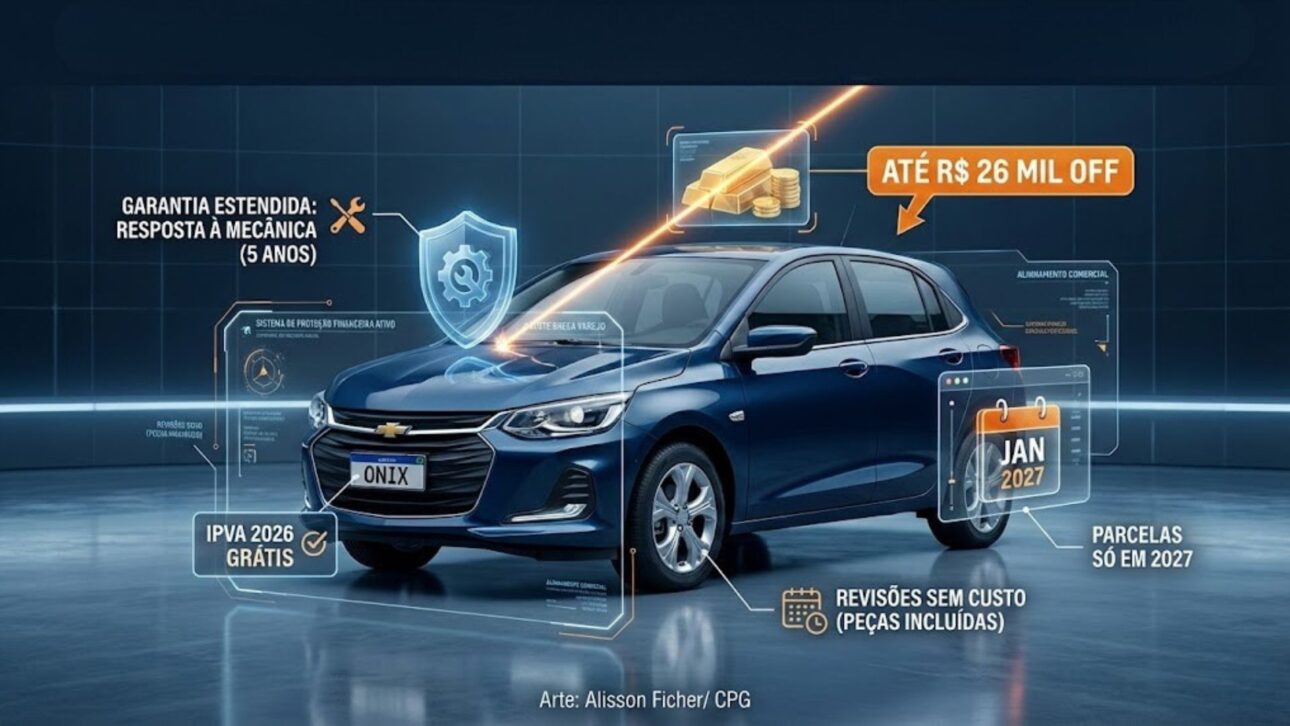 Chevrolet lanza Breca Varejo con hasta R$ 26 mil de descuento, IPVA 2026 pagado, cinco años de revisiones y cuotas solo en 2027.