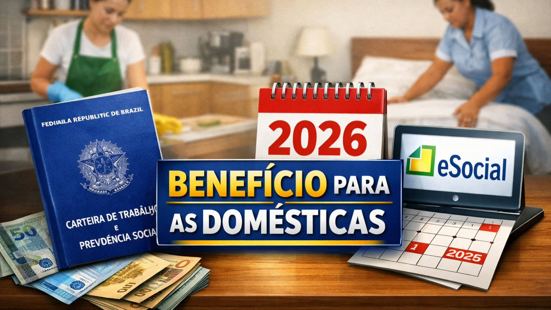 Domésticas podem receber até R$ 1.320 em 2026 pelo PIS. Veja critérios obrigatórios, calendário de pagamento e erro no eSocial que bloqueia o saque.