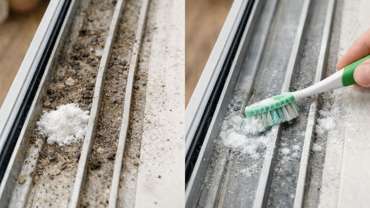 Truco con bicarbonato en los rieles de las ventanas ayuda a reducir bloqueos, moho y mal olor, mejorando la limpieza y evitando mantenimiento caro.