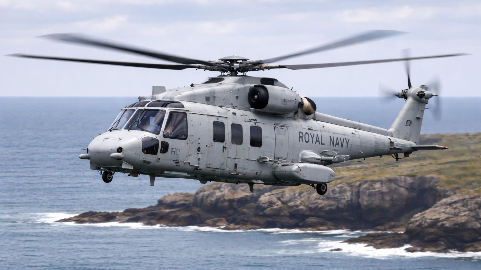 Royal Navy realiza primeiro voo do helicóptero autônomo Proteus, sem piloto a bordo, marcando avanço em autonomia e missões navais.