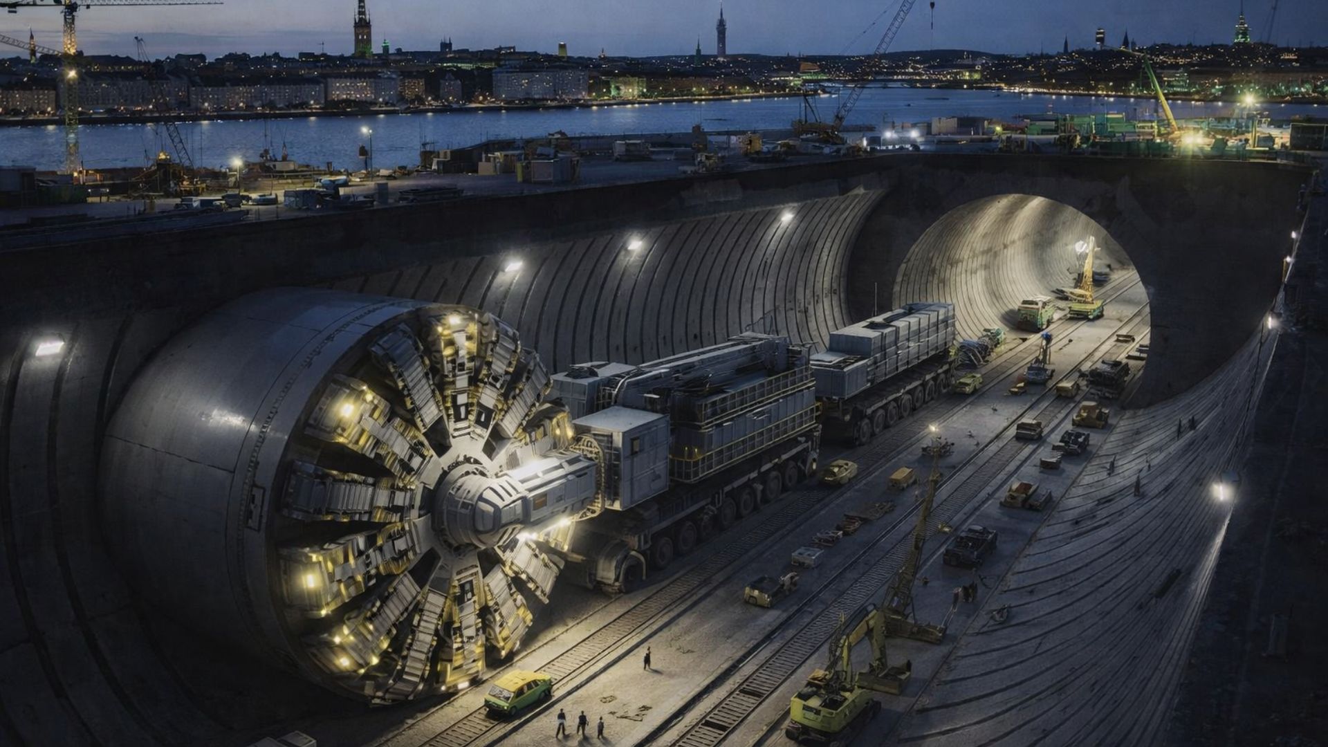 Túnel de 18 km desvia a rodovia E4 para o subsolo e muda o tráfego de Estocolmo, com impacto direto na mobilidade urbana e no transporte de cargas.
